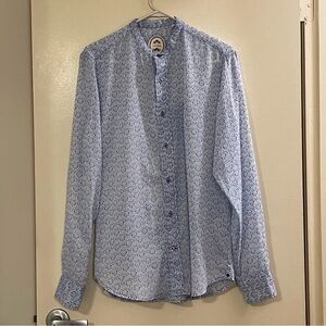 GANESH NWOT Long Sleeve Collarless Button Down Shirt